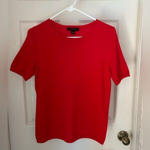 Ann Taylor red short sleeve sweater top size MP